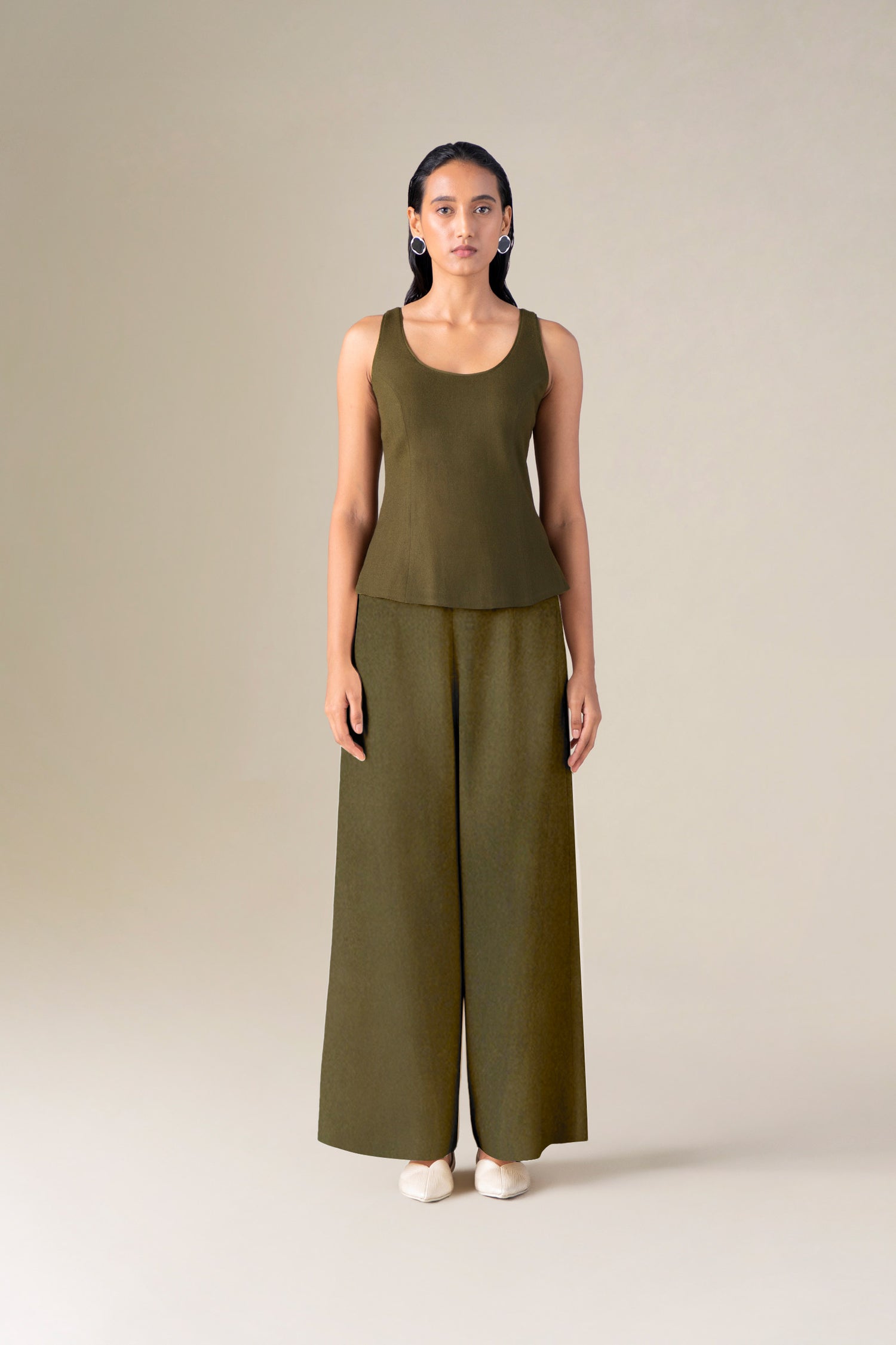  Wool Samiah Cape – Green