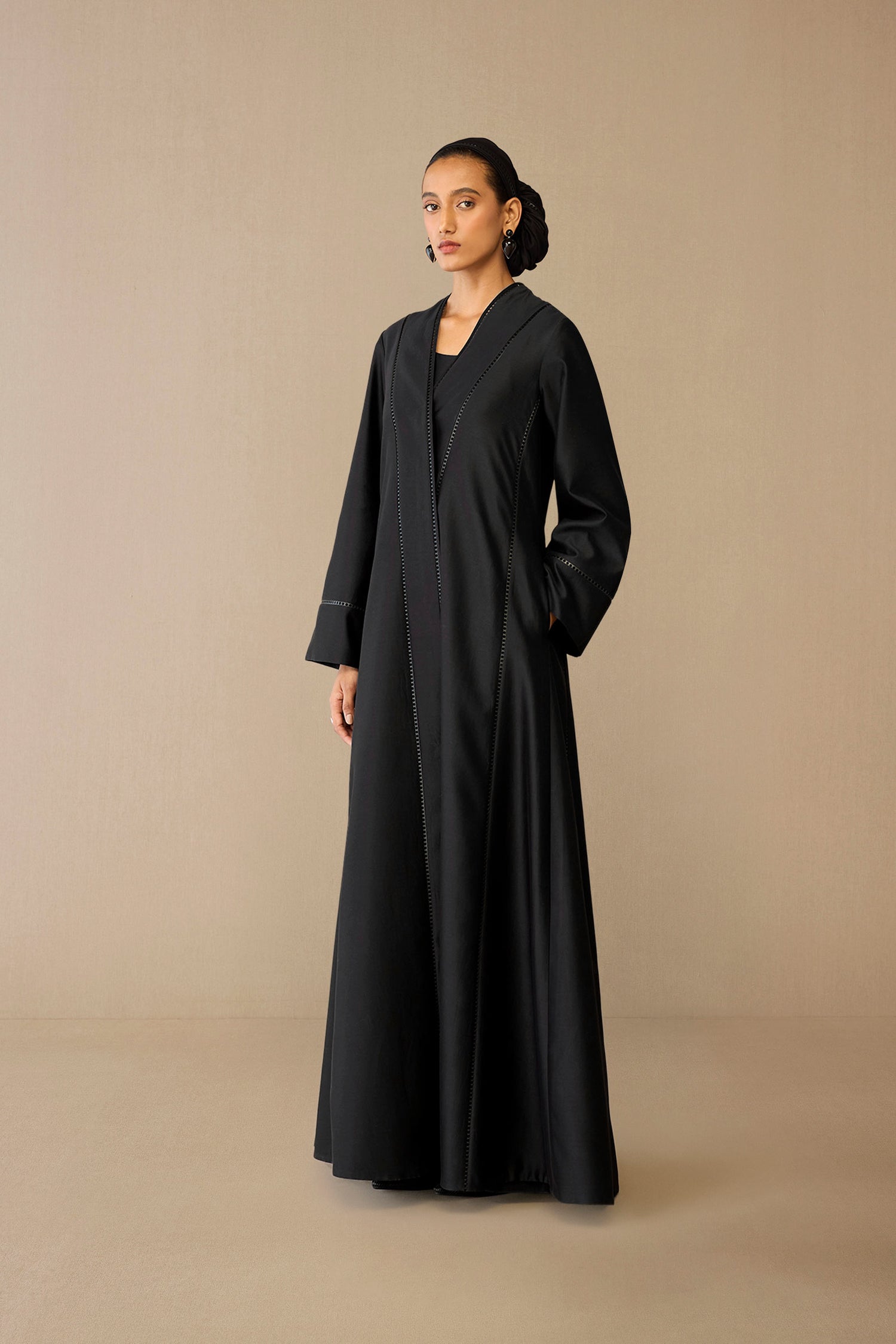  Chanderi Nazia Jacket Set – Black