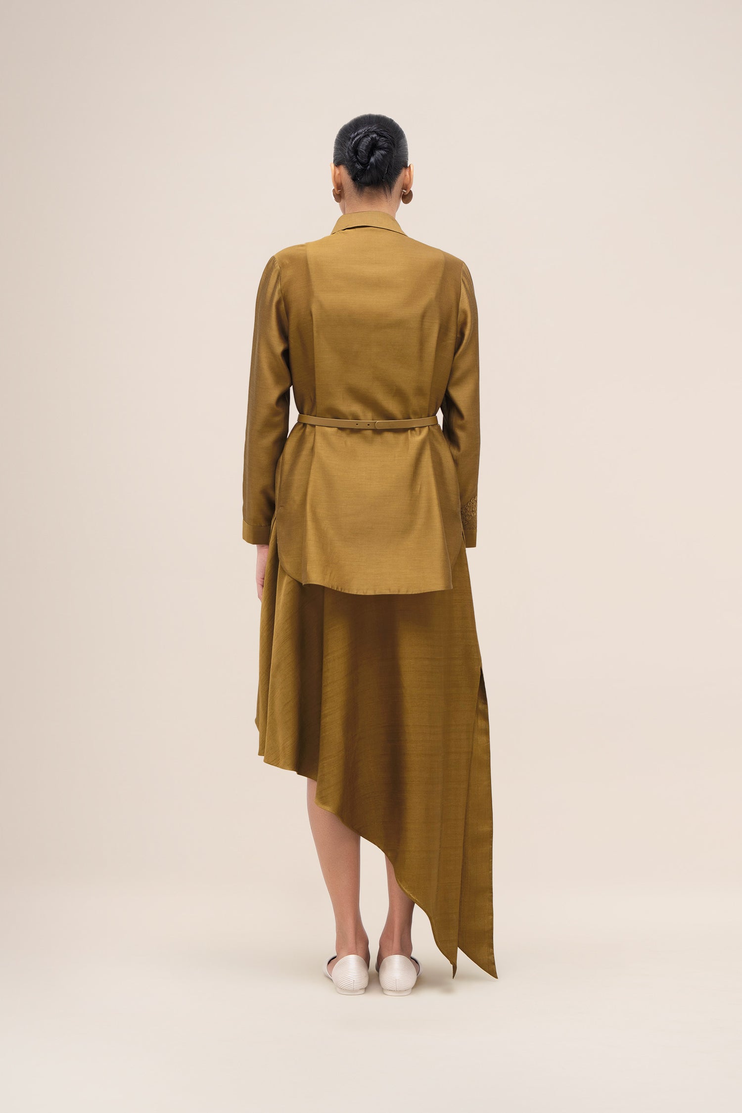  Silk Akina Shirt Set – Green