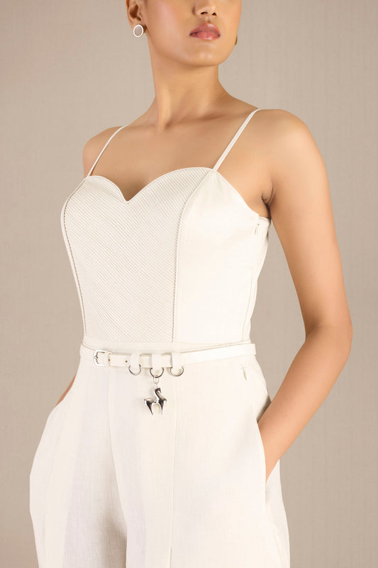 Linen Elizah Shirt Set – Ivory