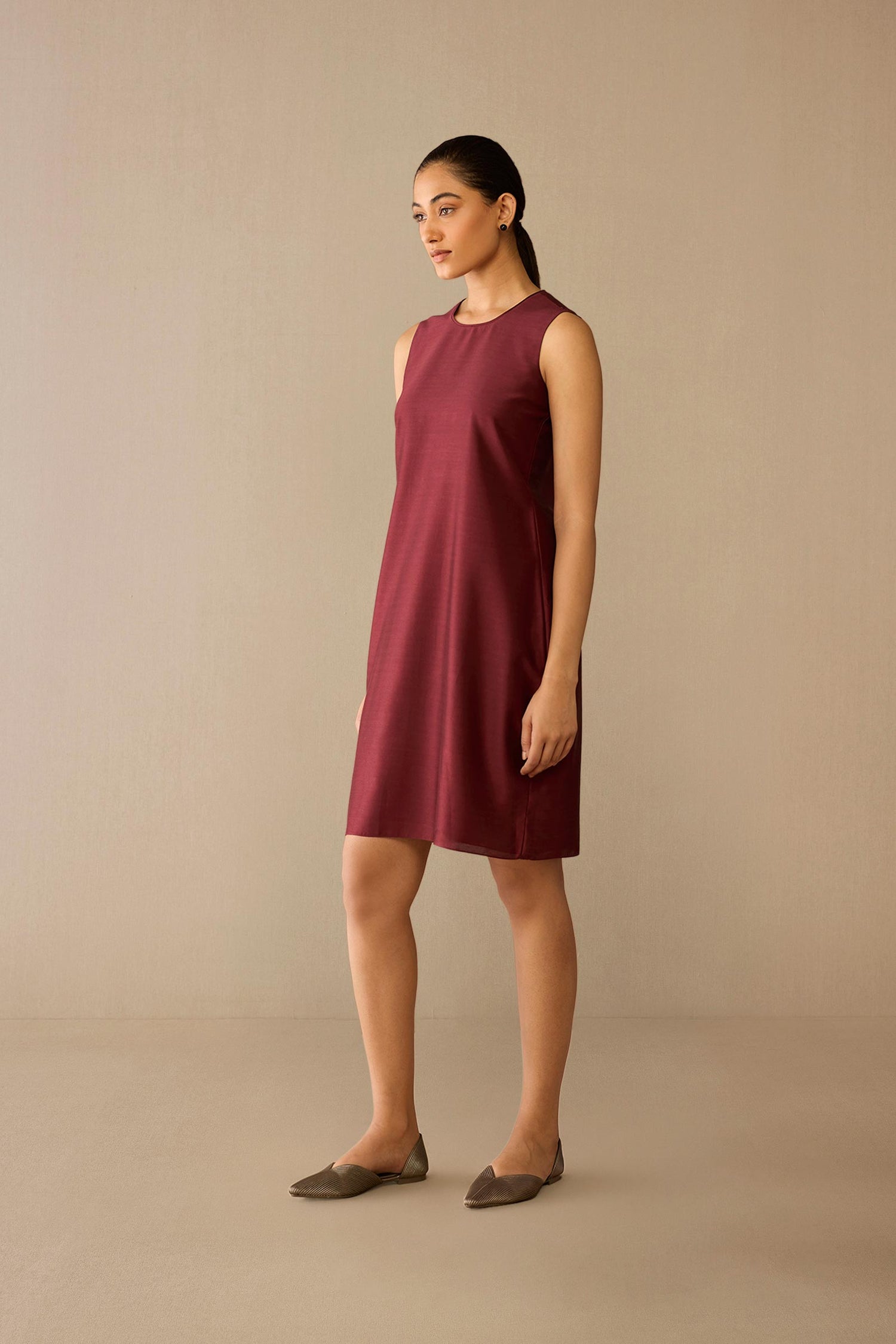  Chanderi Atara Jacket Set – Red