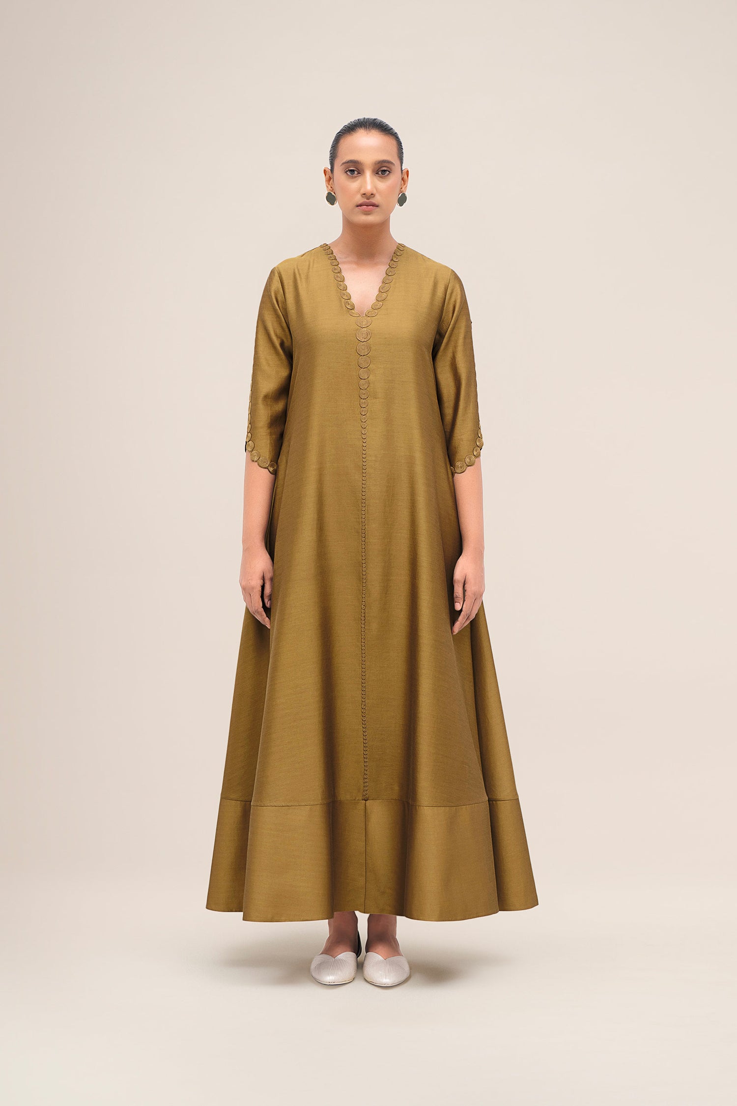  Chanderi Naghma Kurta Set – Green