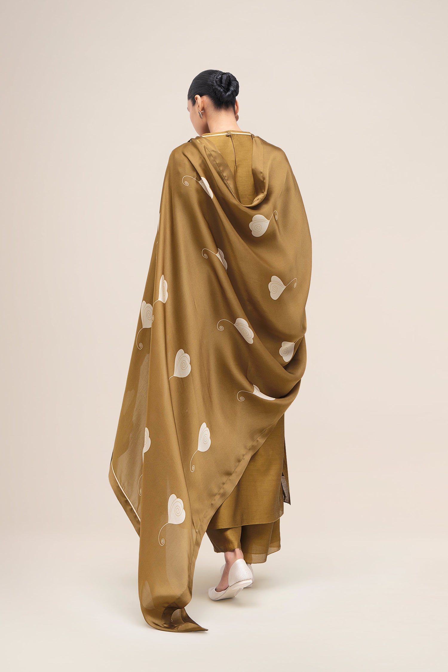  Chanderi Khat Kurta Set – Green