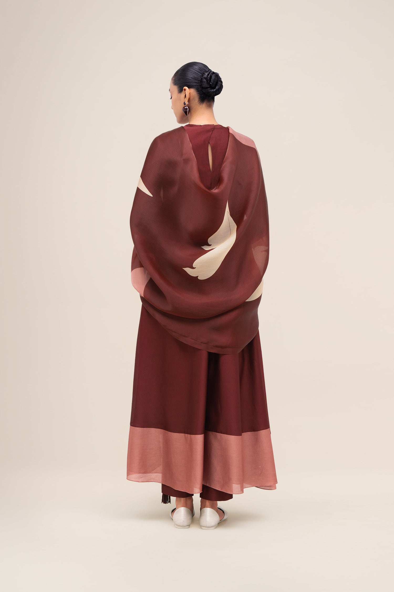  Chanderi Sama Kurta Set – Red