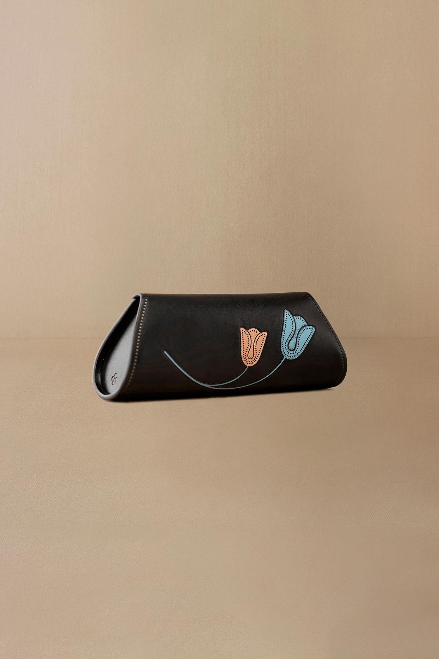  Faux Leather Mia Clutch – Black