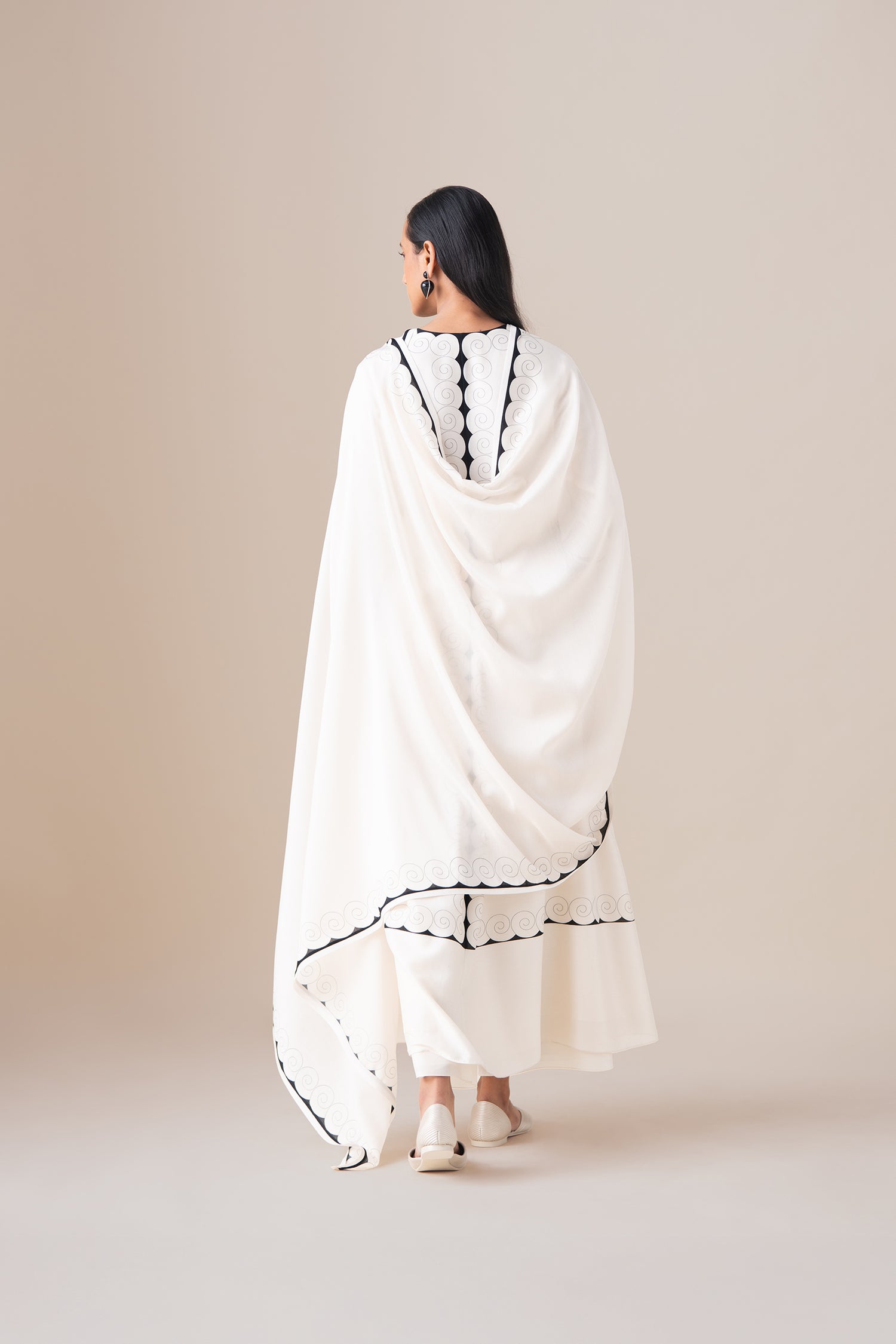  Chanderi Meher Kurta Set – Ivory