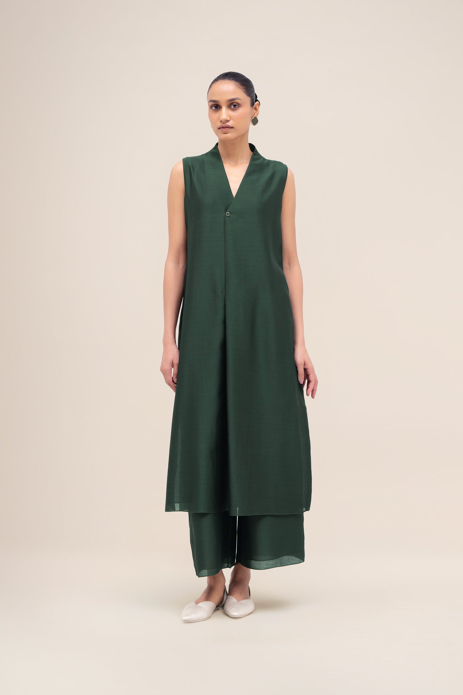  Silk Rinat Jacket Set – Green
