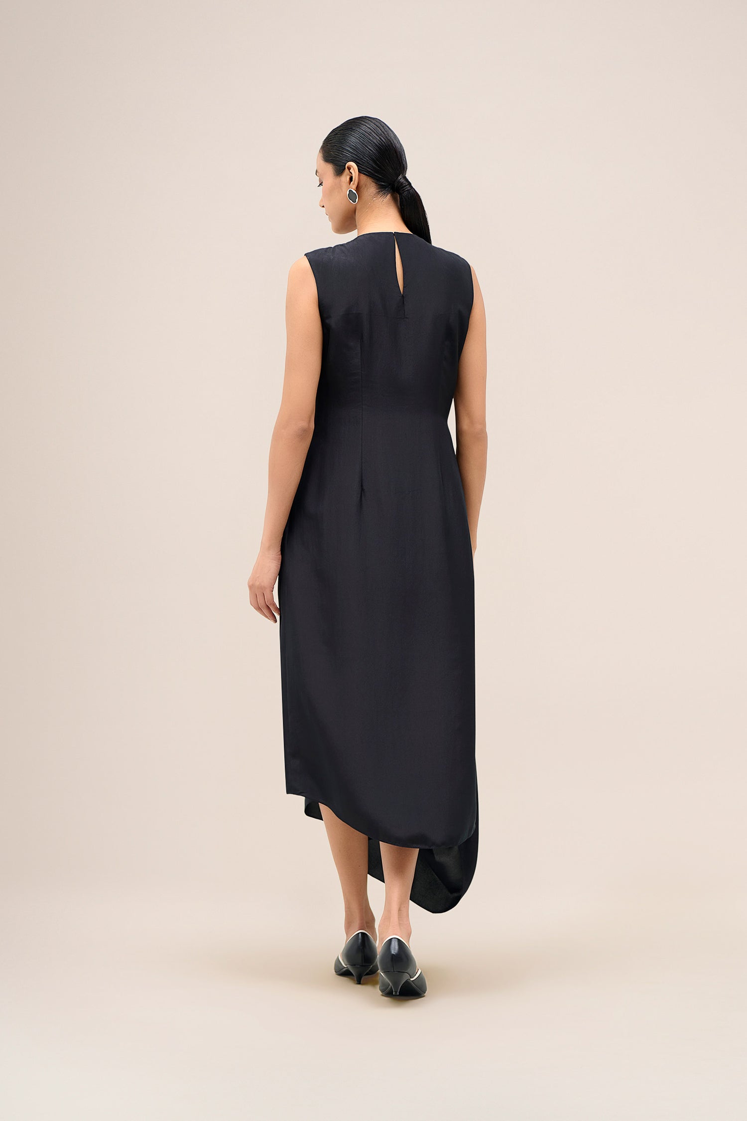  Chanderi Israh Jacket Set – Black