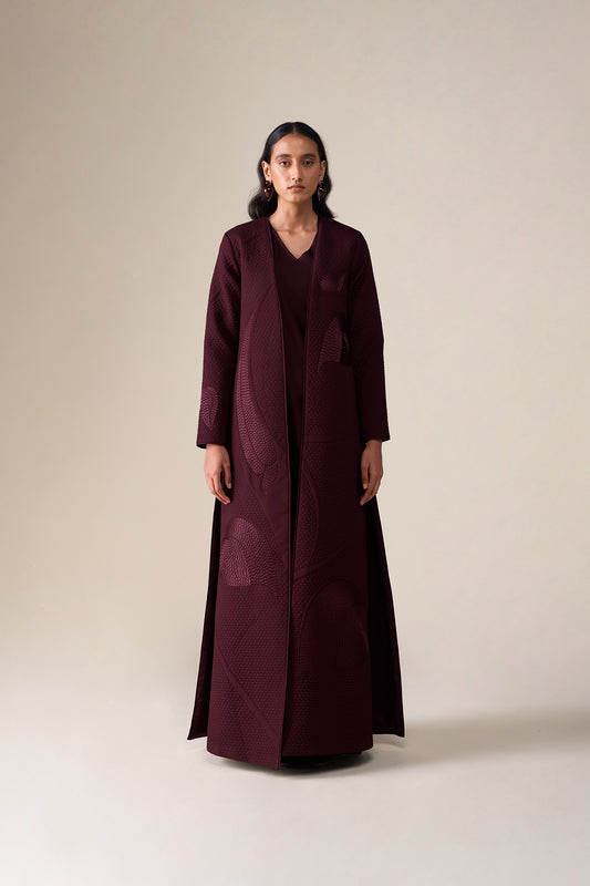 Silk Raziya Abaya Set – Red