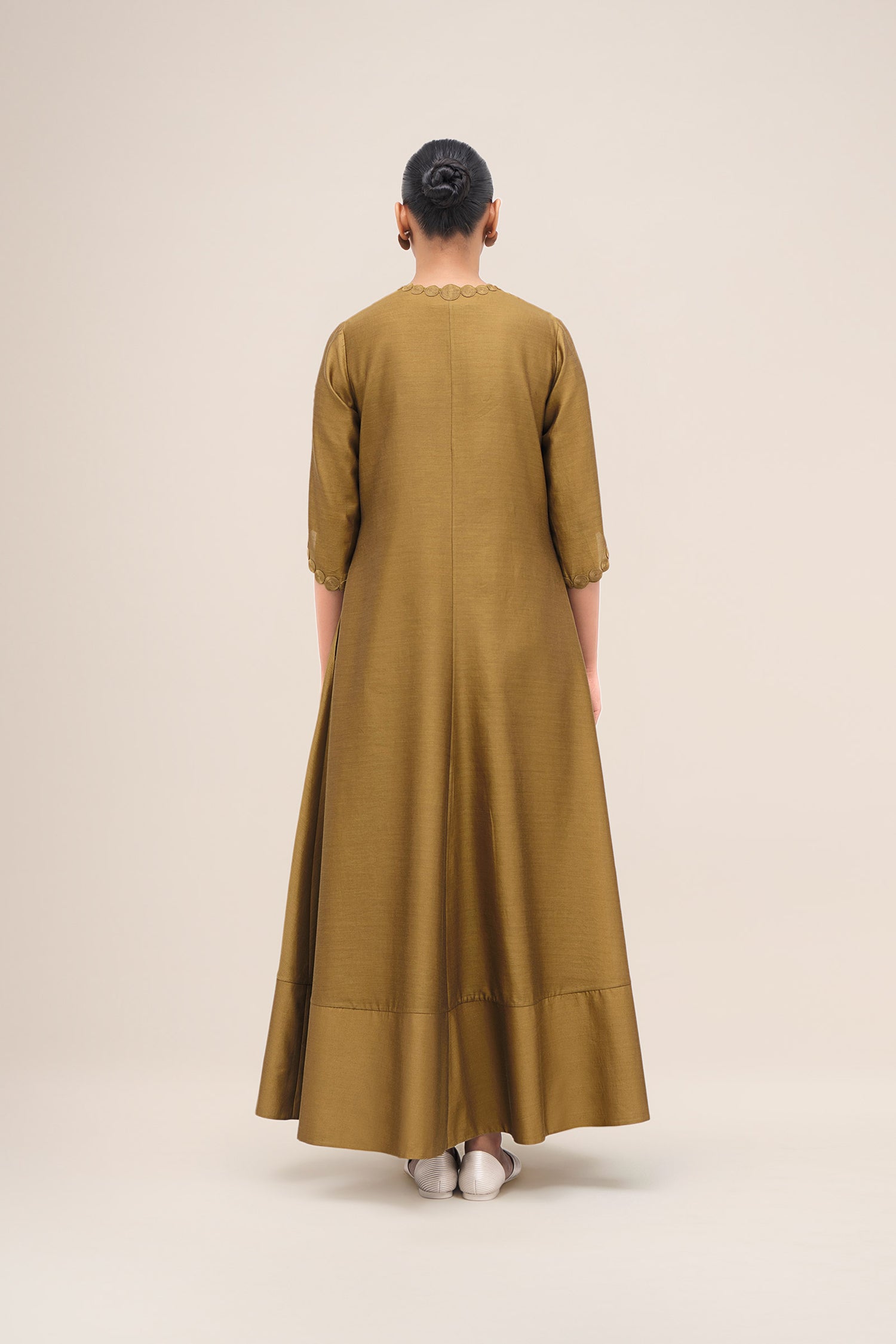  Chanderi Naghma Kurta Set – Green