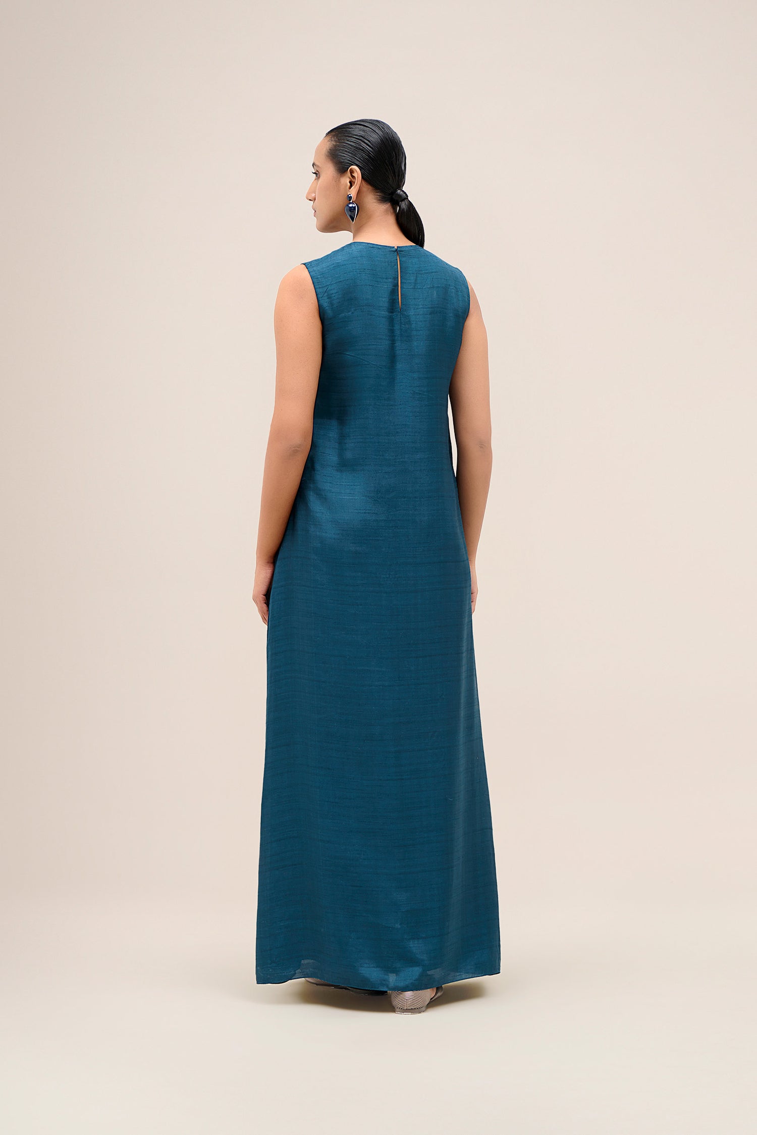  Silk Naaz Abaya Set – Blue