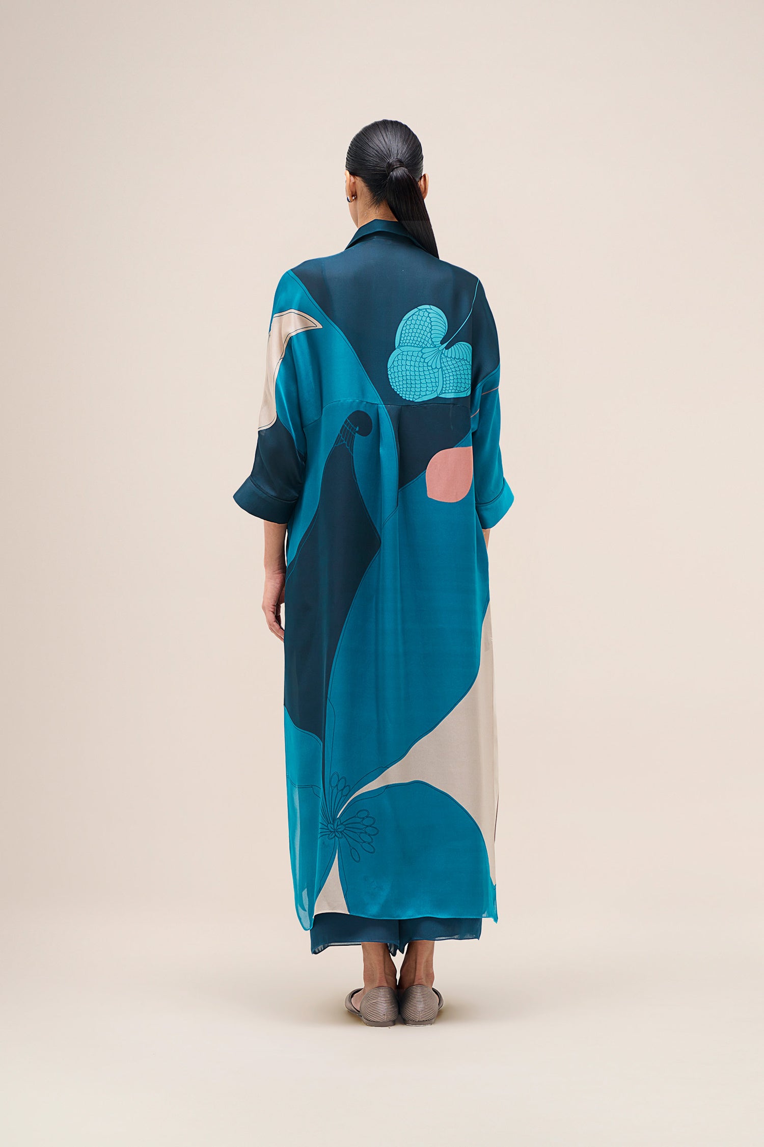 Organza Nila Tunic Set – Blue