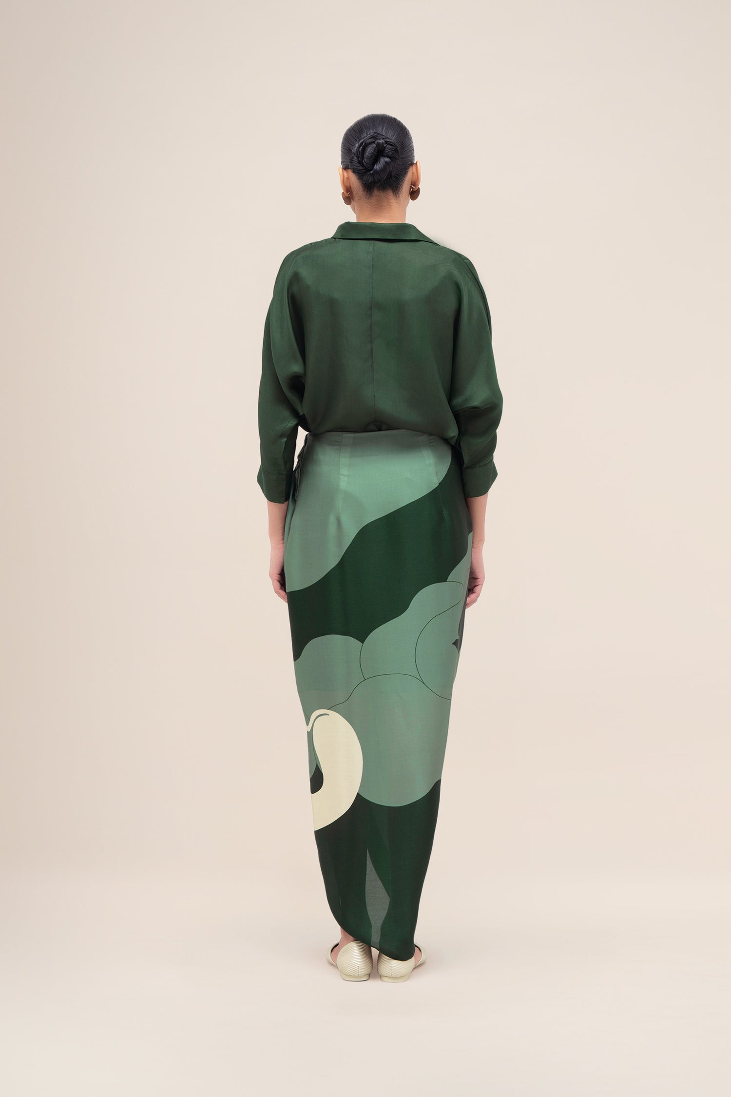  Silk Sehr Shirt Set – Green