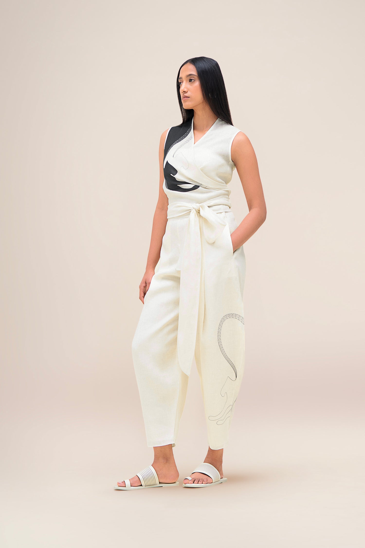  Linen Robin Top Set – Ivory