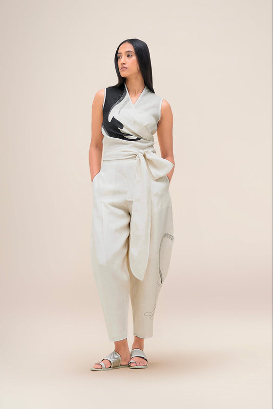 Linen Robin Top Set – Ivory