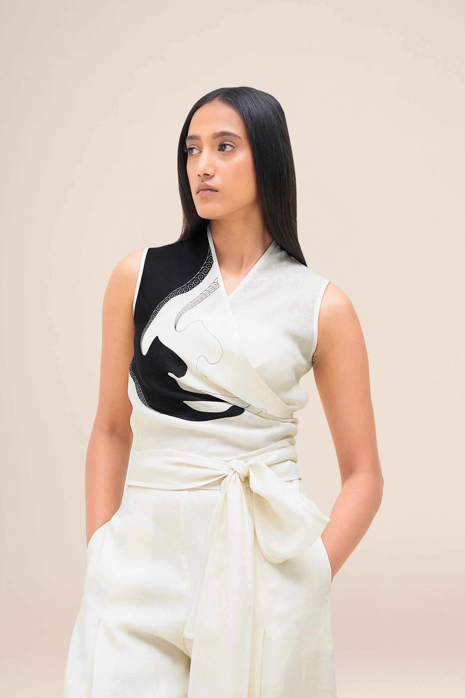  Linen Robin Top Set – Ivory
