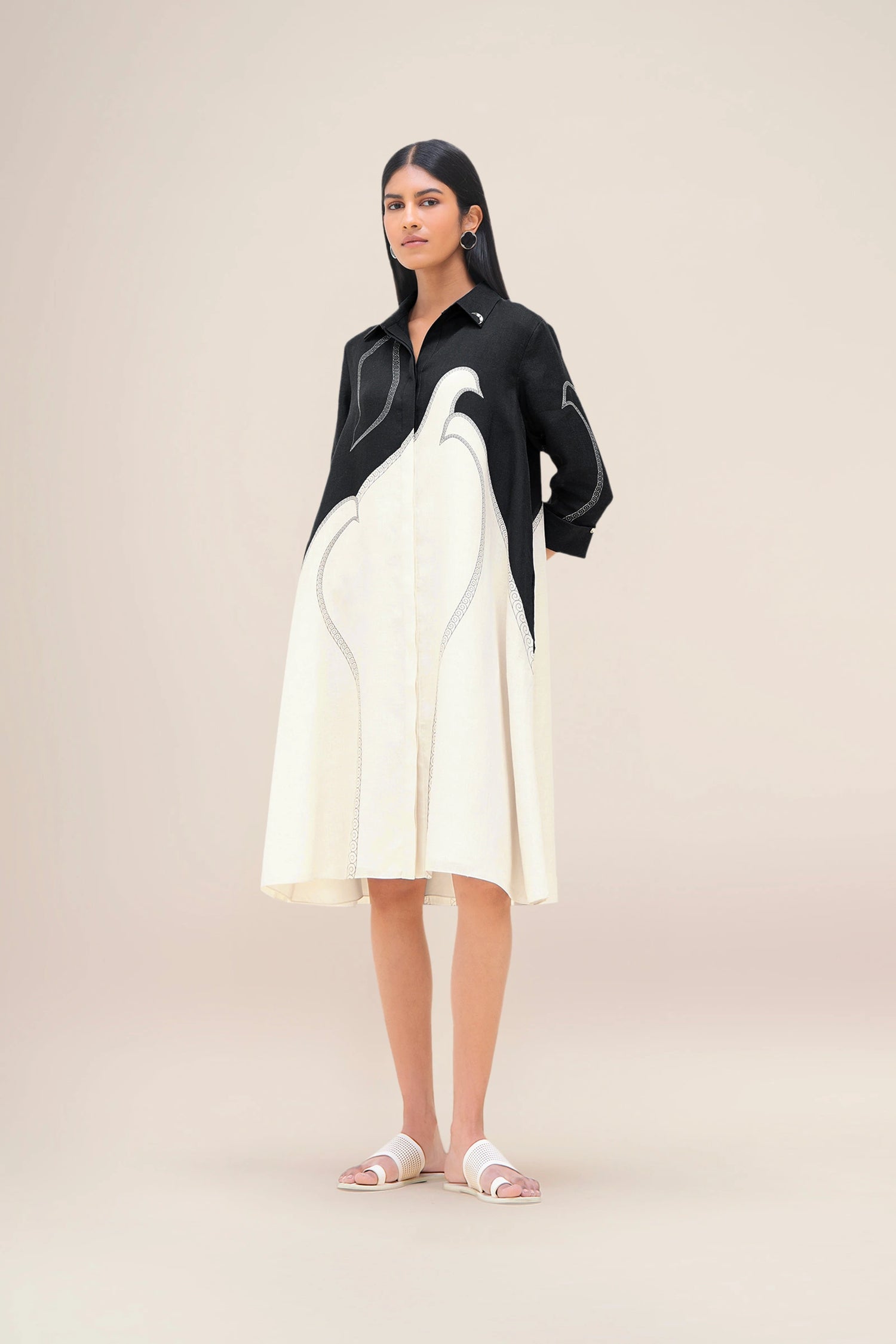  Linen Lark Dress – Black