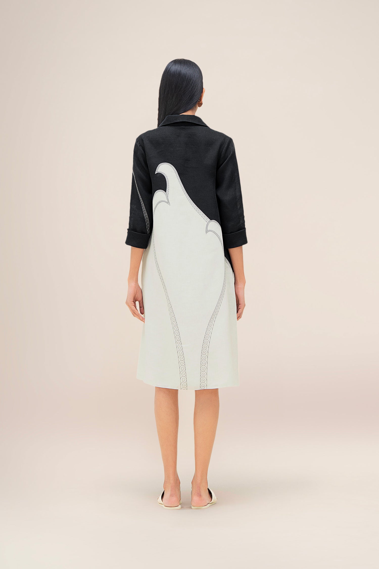  Linen Lark Dress – Black