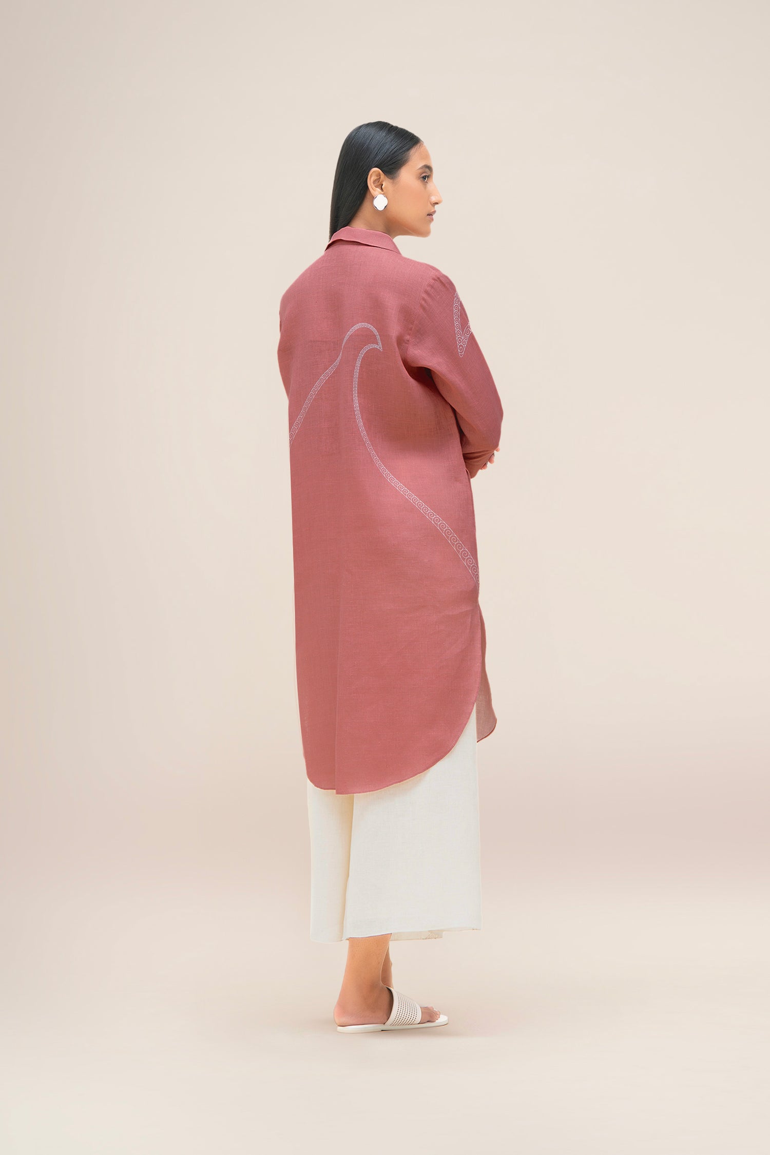  Linen Yuhina Tunic Set – Pink