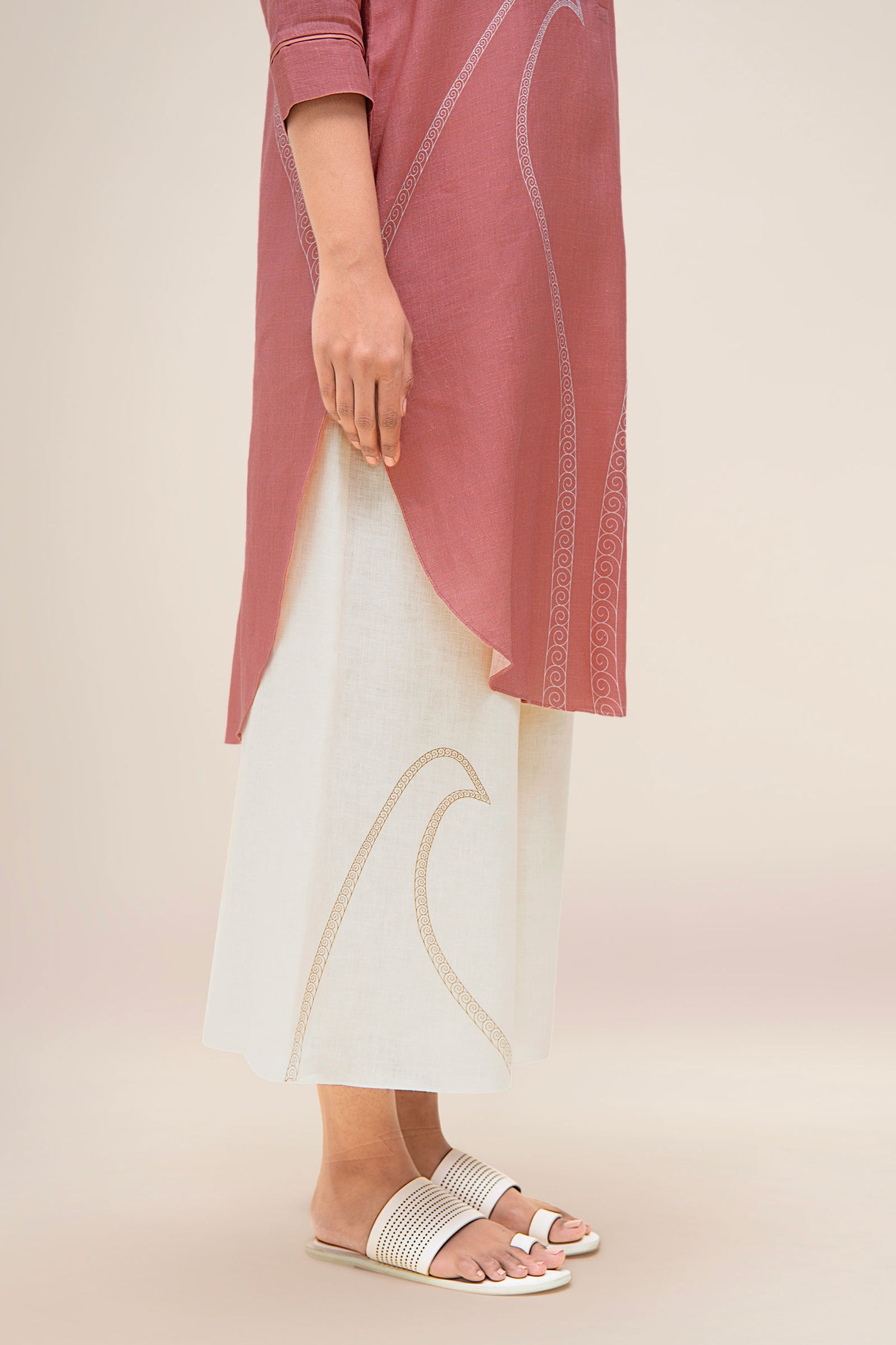  Linen Yuhina Tunic Set – Pink