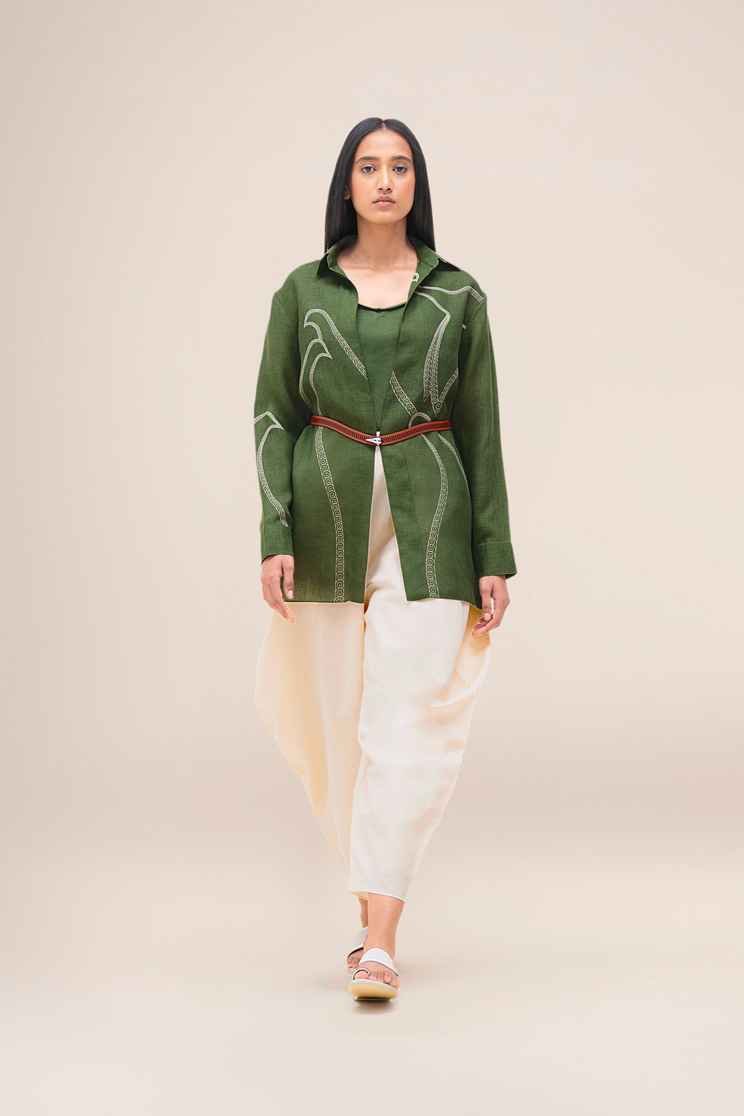  Linen Bulbul Shirt – Green