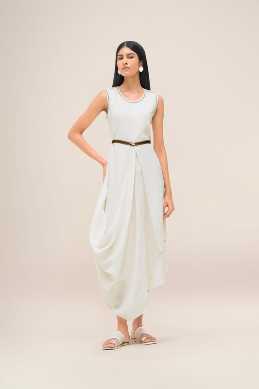 Linen Dove Dress – Ivory