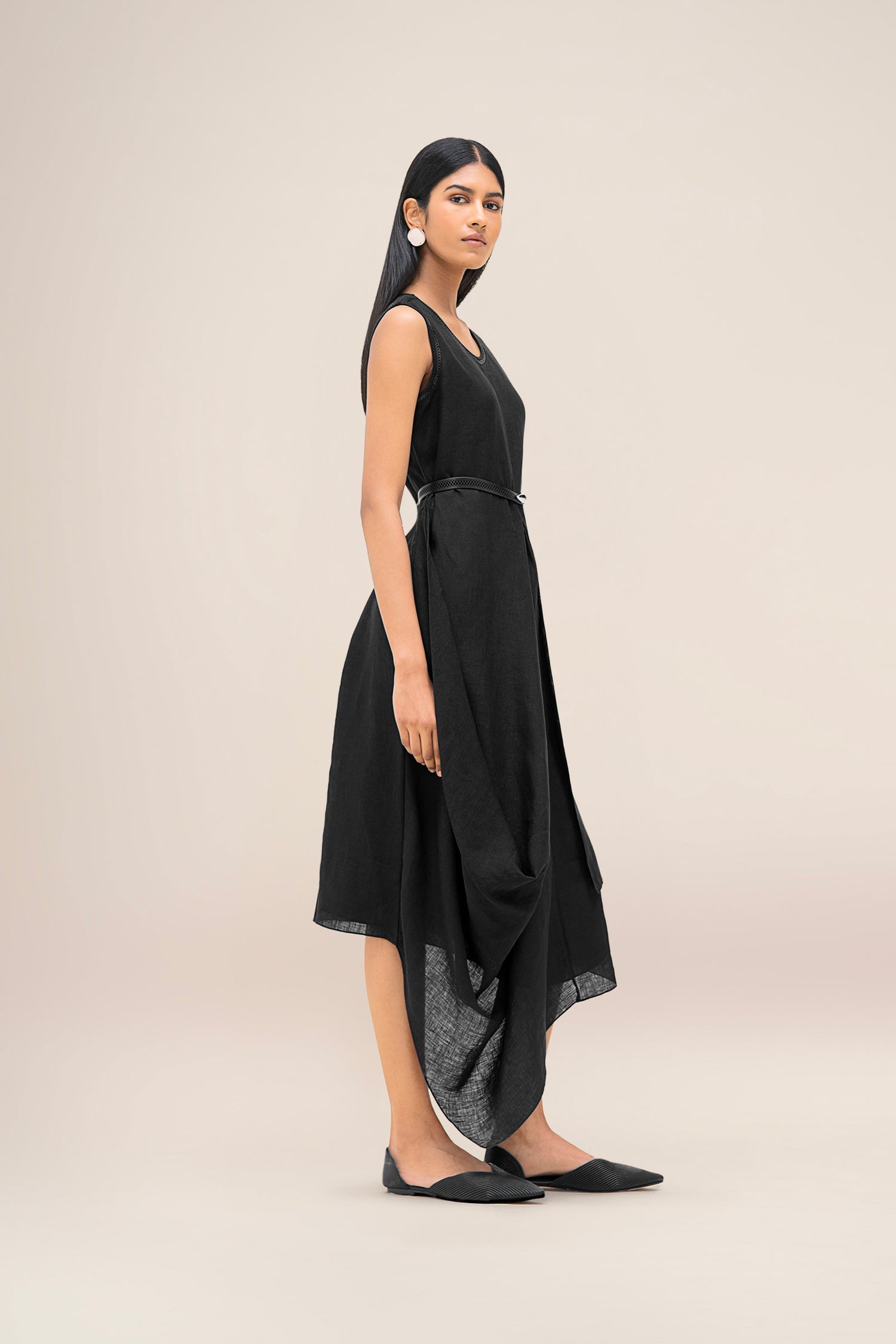  Linen Dove Dress – Black