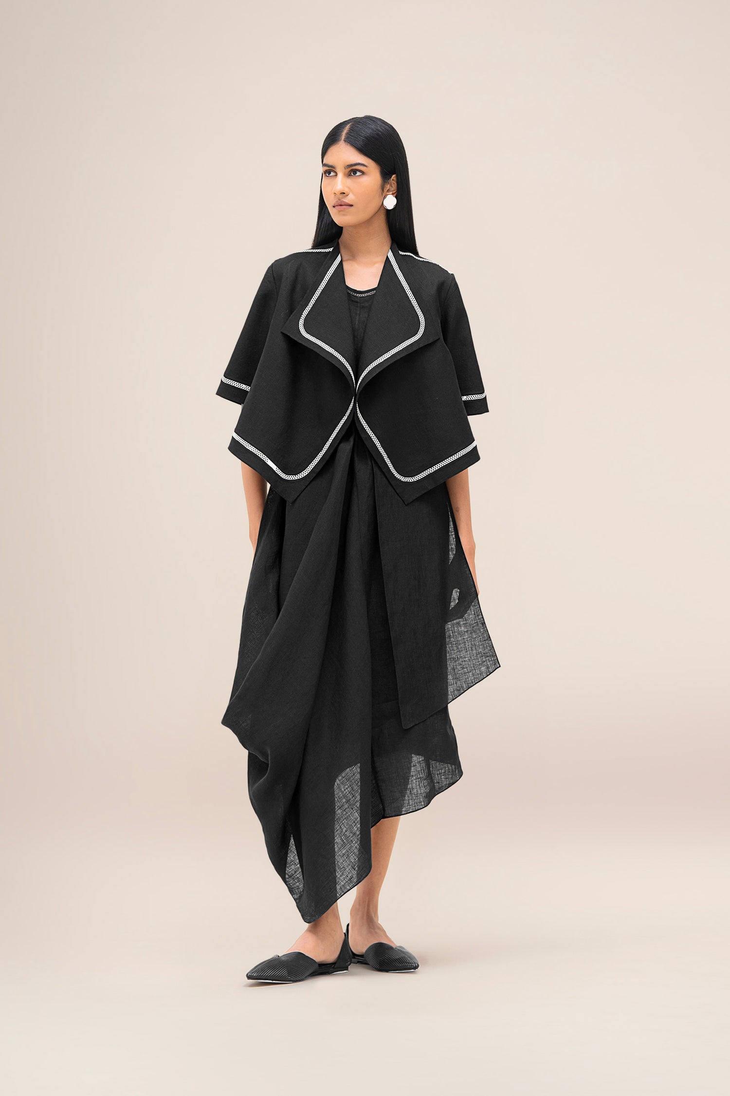  Linen Finch Jacket – Black