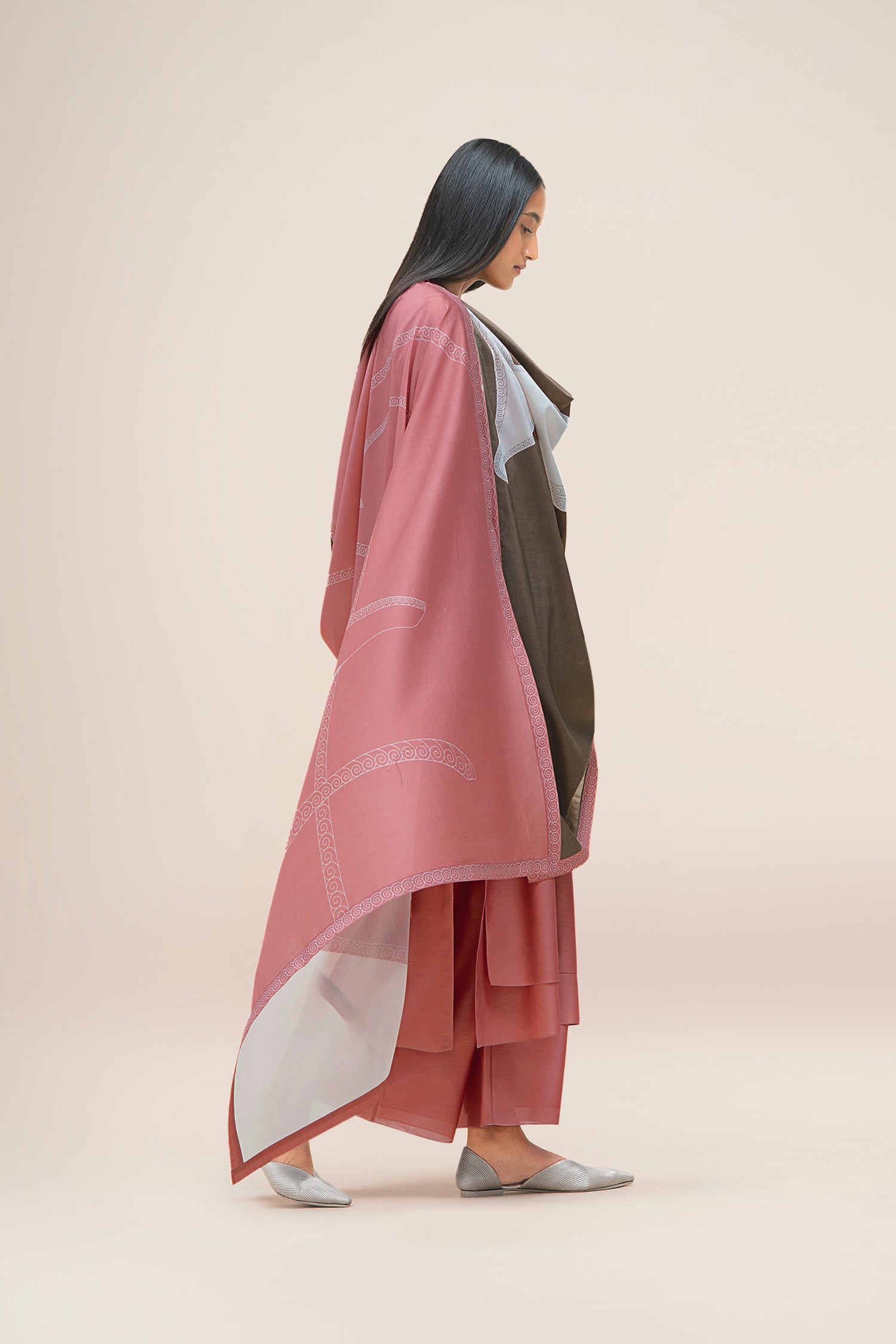  Chanderi Koyal Kurta Set – Pink