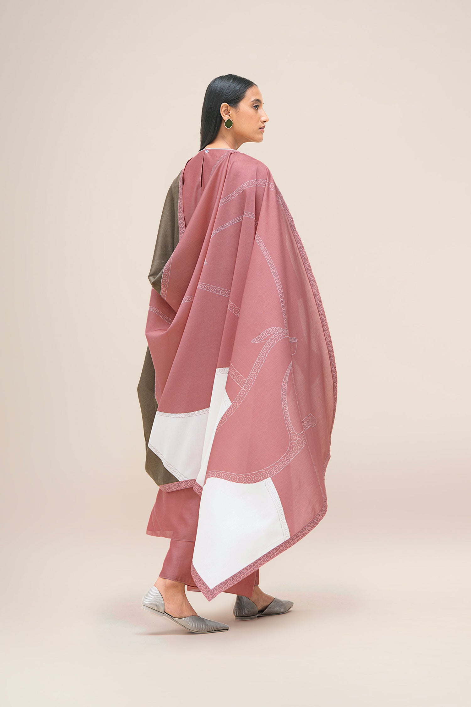  Chanderi Koyal Kurta Set – Pink