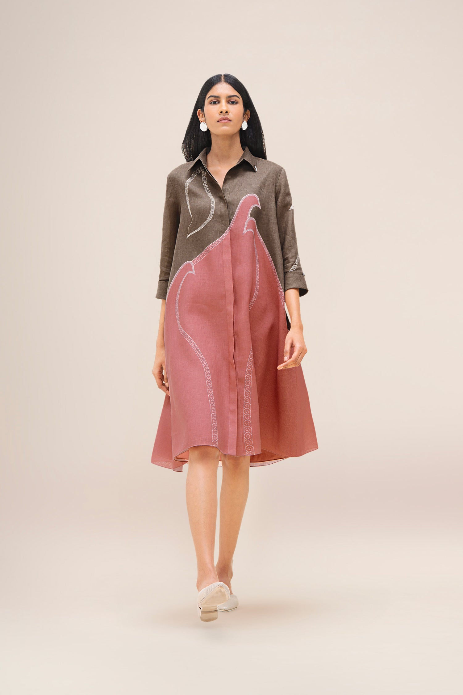  Linen Lark Dress – Pink