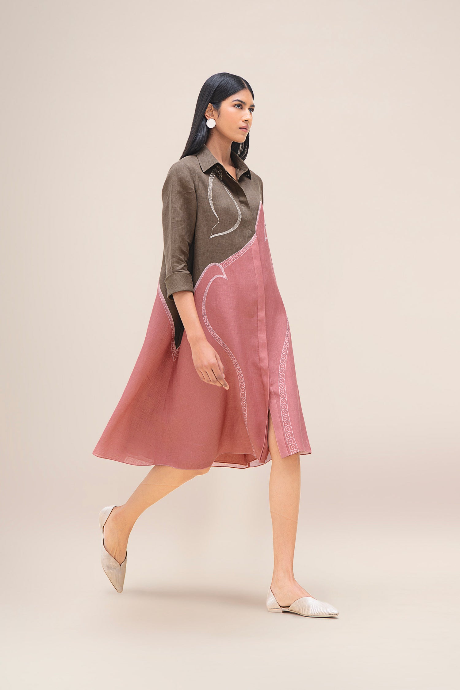  Linen Lark Dress – Pink