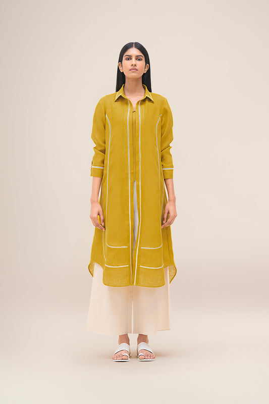 Linen Merula Tunic Set – Yellow