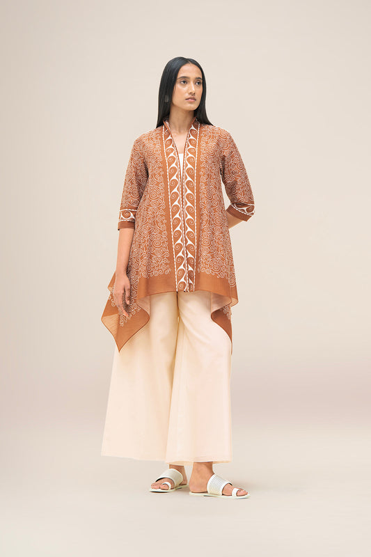 Chanderi Deora Throw – Beige