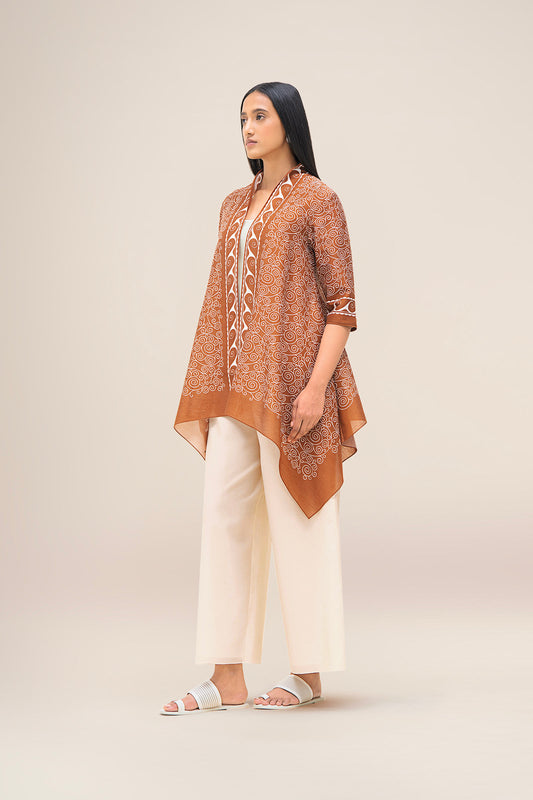 Chanderi Deora Throw – Beige