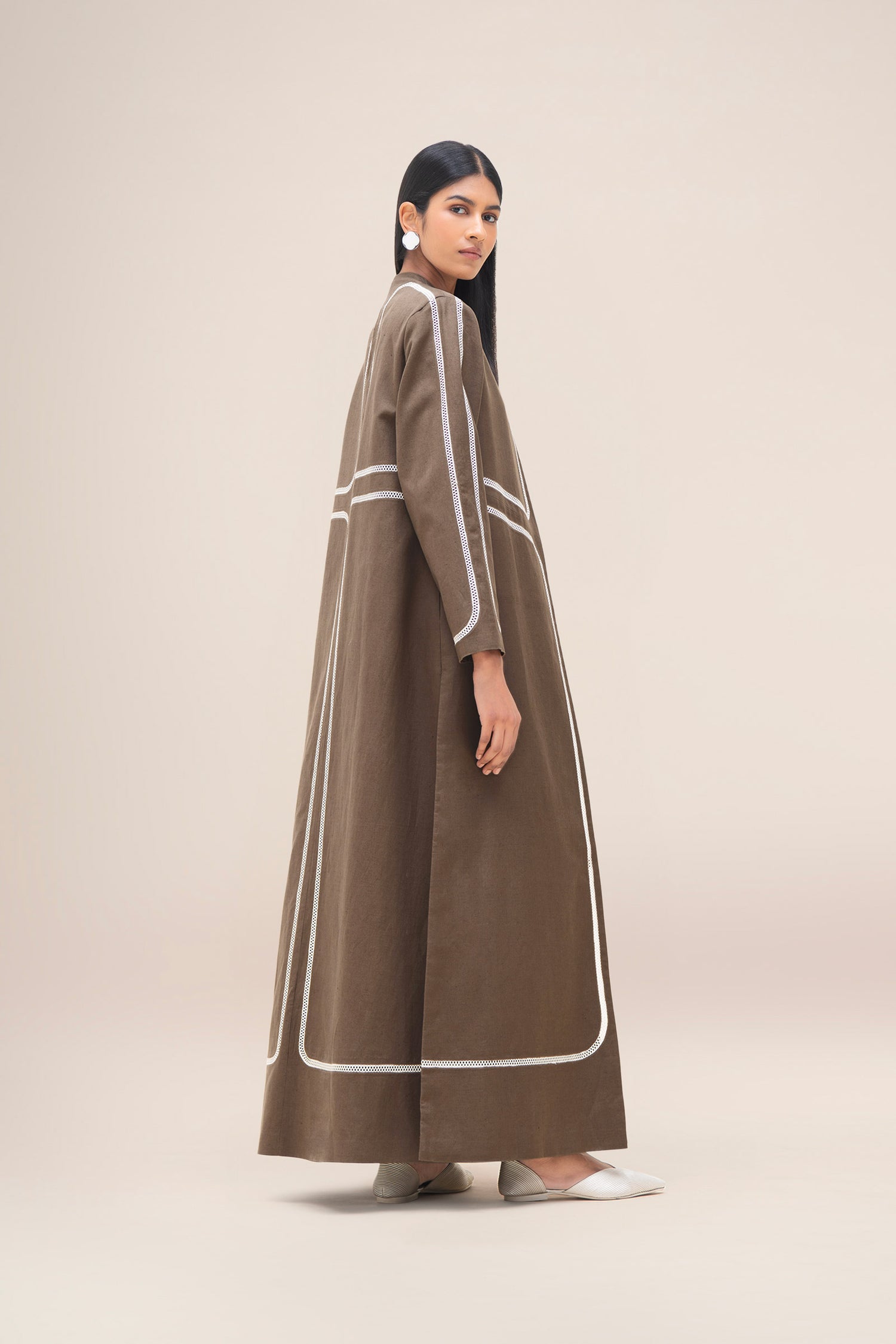  Linen Ravida Jacket Set – Brown