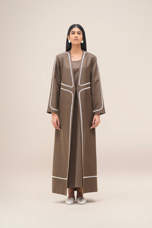 Linen Ravida Jacket Set – Brown