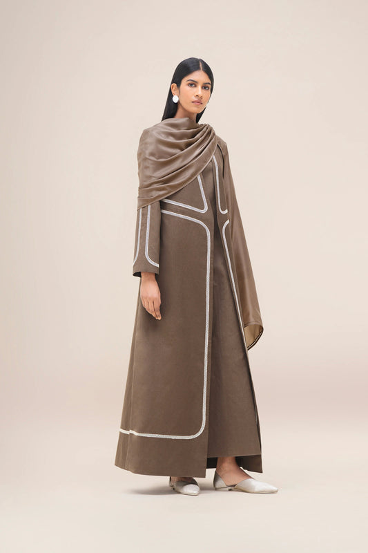 Silk Sultana Scarf – Brown