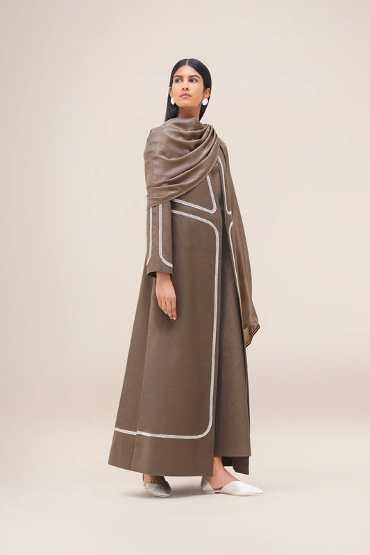 Silk Sultana Scarf – Brown