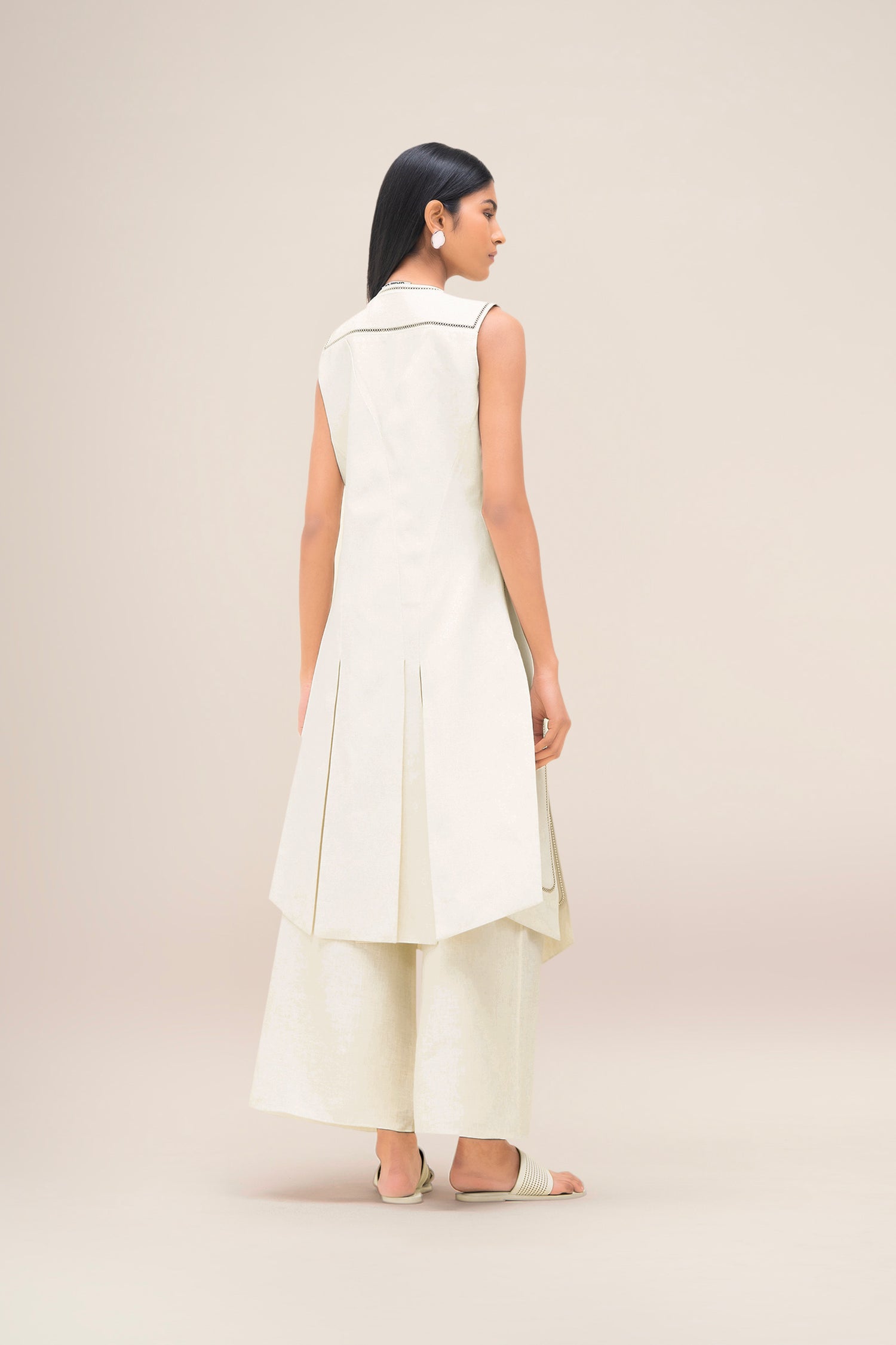  Linen Kashika Tunic Set – Ivory