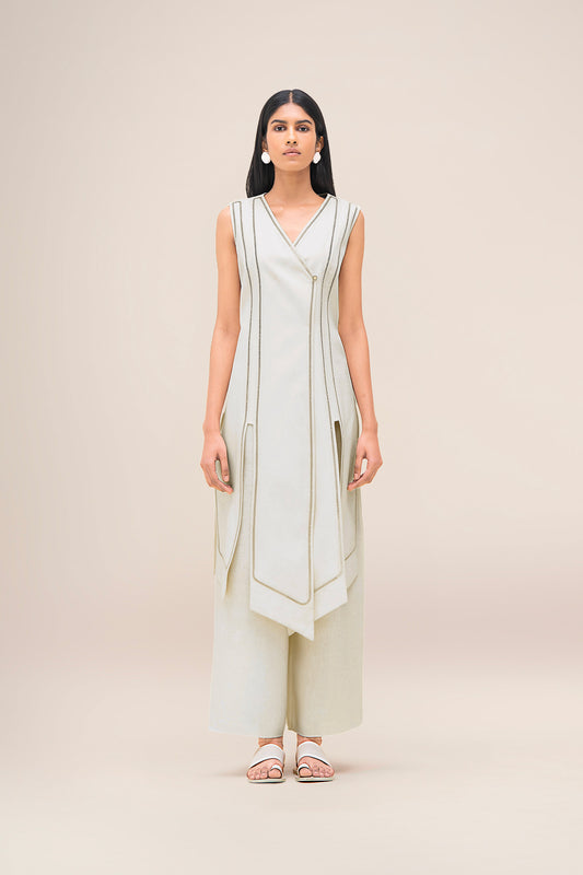 Linen Kashika Tunic Set – Ivory