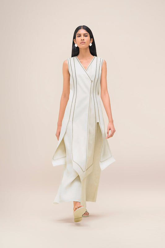 Linen Kashika Tunic Set – Ivory