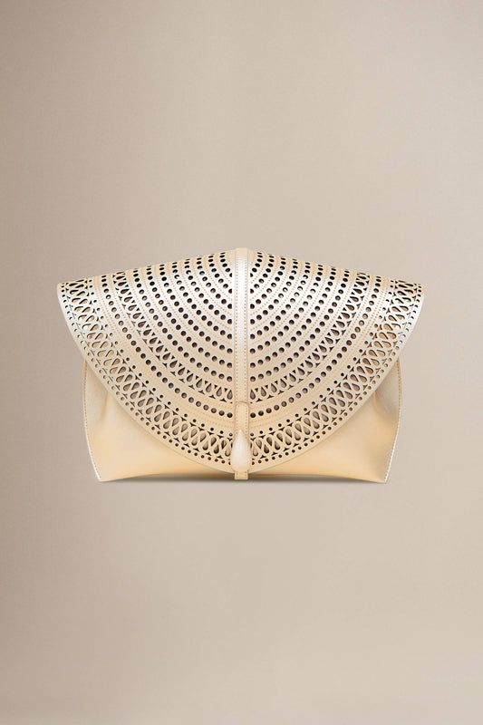 Faux Leather Oriole Clutch – Metallics