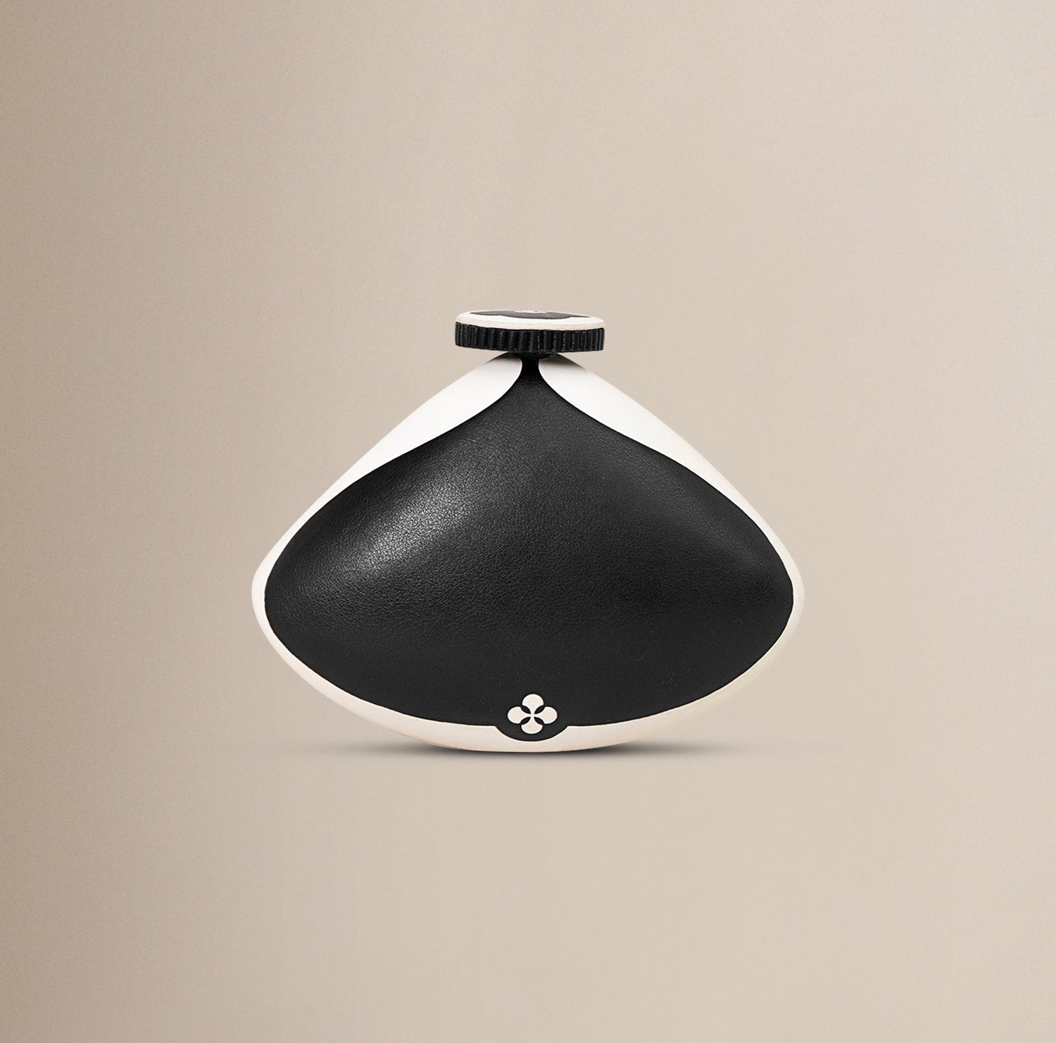  Faux Leather Runa Clutch – Black