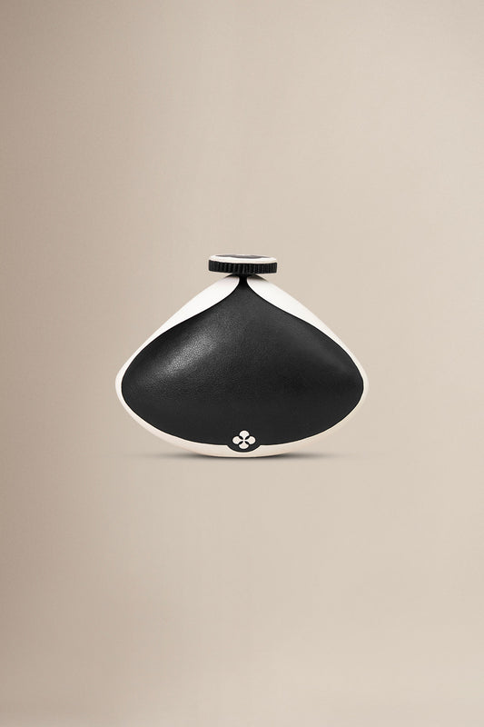 Faux Leather Runa Clutch – Black