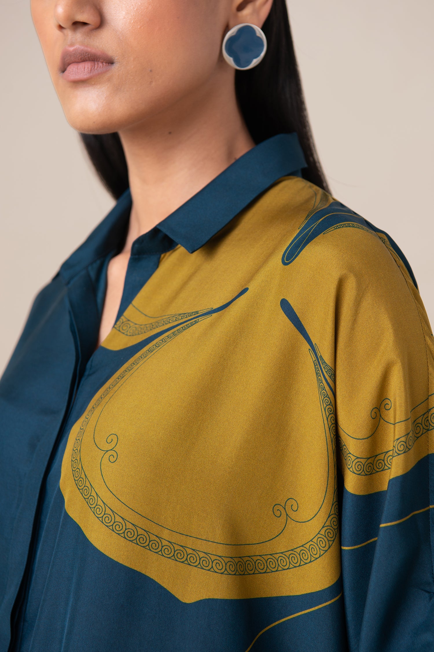  Habutai Kaia Tunic Set – Blue