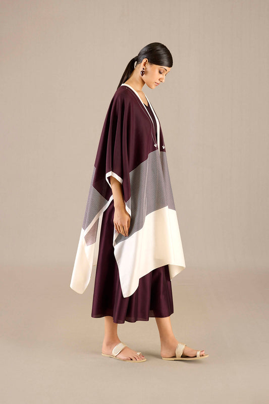 Silk Alaia Cape Set – Red