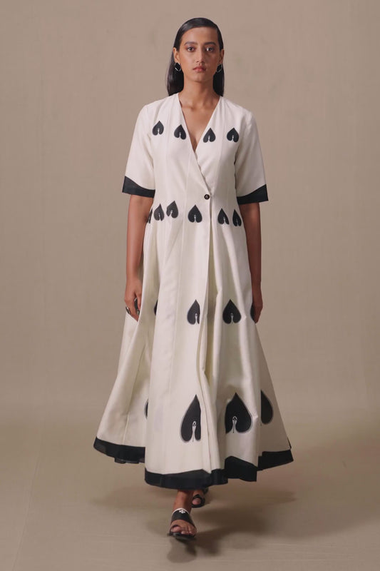 Chanderi Azah Dress – Ivory