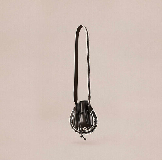 Faux Leather Nyla Bucket Bag – Black