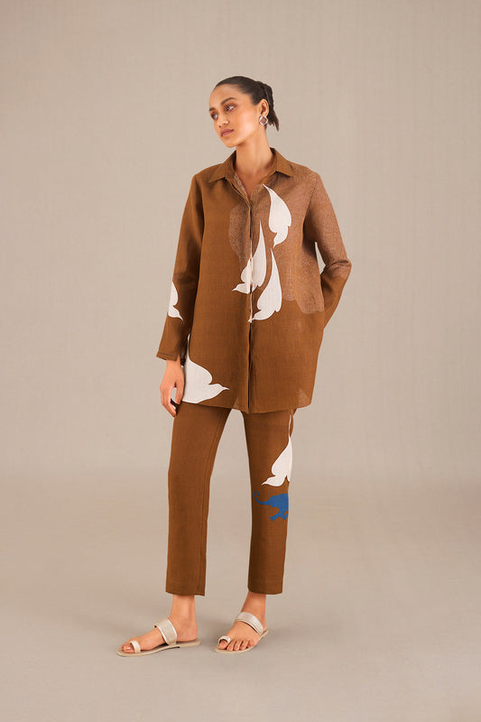 Linen Keyah Shirt Co-ord Set – Beige